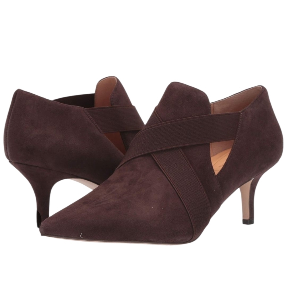 Corso Como Diansko Brown Pointed Toe Ankle Booties Sz 9 Leather New